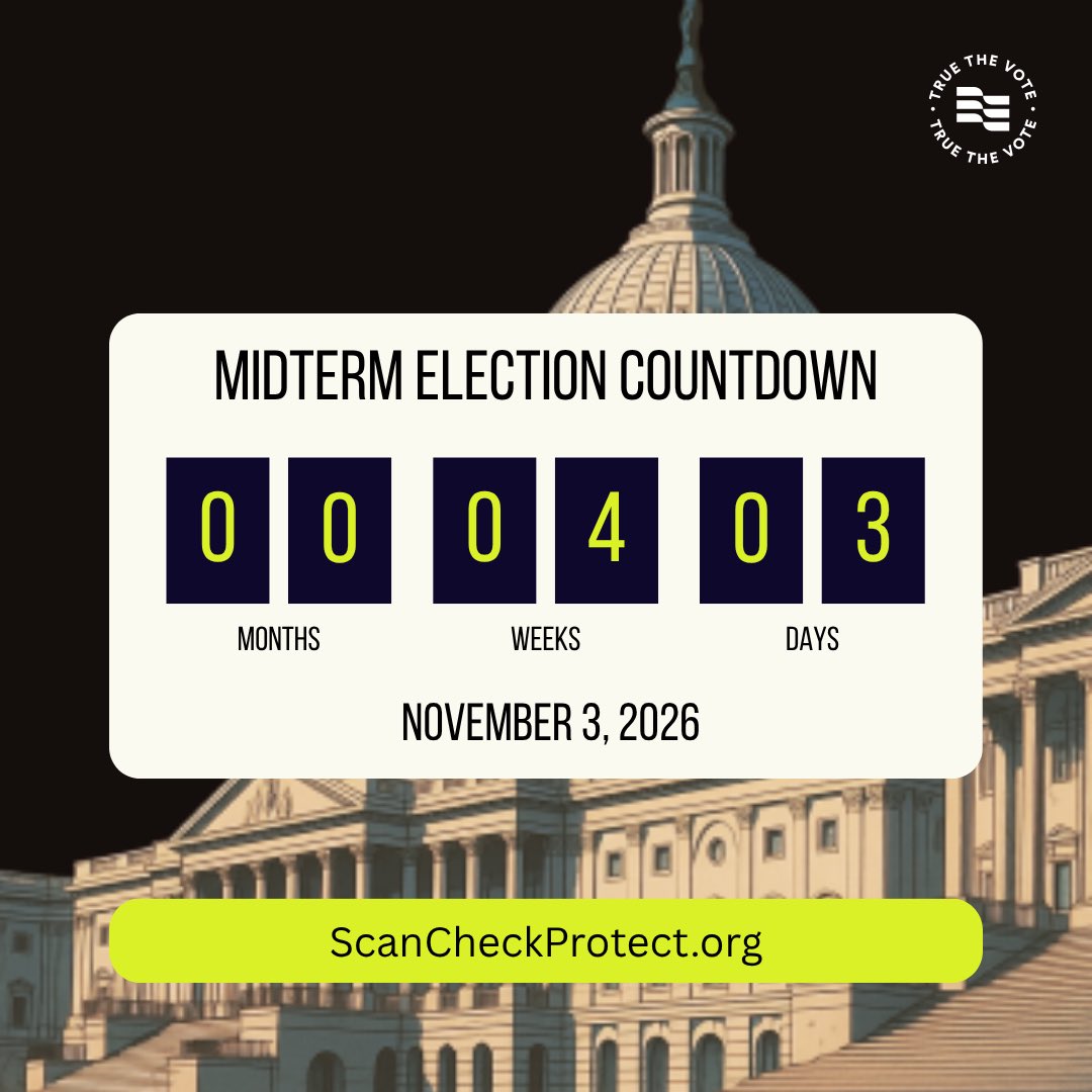 TrueTheVote's tweet photo. One month-ish. 👀 Who else is counting down?

https://t.co/jfsJrTTyK3 https://t.co/9tzlyiRfNq