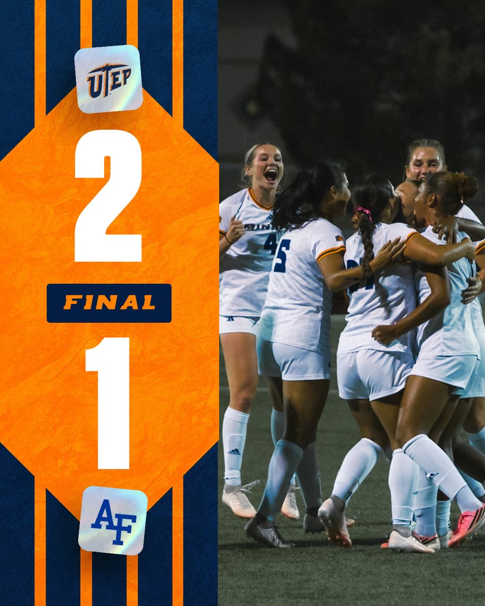 UTEPSoccer's tweet photo. The Miners pick up a BIG one🧡💙

Miners remain undefeated at home! This marks the best conference start in 6 years💪

#PicksUp https://t.co/wY3oz6zBA1