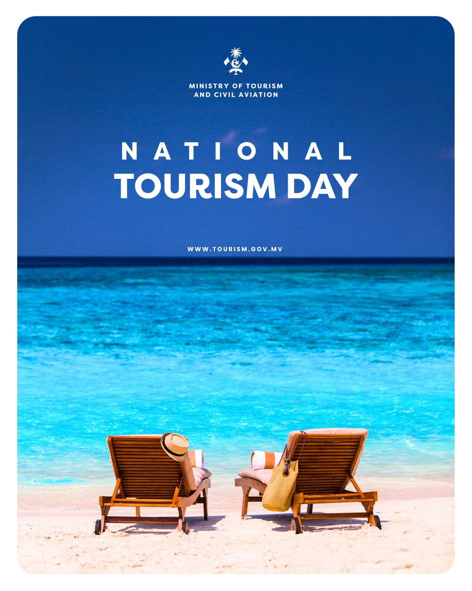 MoTmv's tweet photo. Happy National Tourism Day! Since 1972, tourism has grown into the cornerstone of the Maldivian economy, built on the beauty of our islands, the richness of our culture and the warmth of our people. To everyone in our tourism family, thank you. Together, we look forward to an even brighter future for Maldivian tourism.