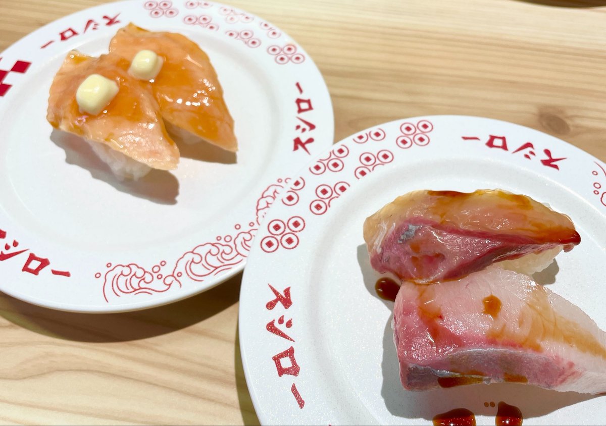 Junkforlove's tweet photo. スシローさん、これダントツで美味すぎます🍣

ブリヒラ食べ比べ
バター炙りサーモン https://t.co/KN3Y9epeTO
