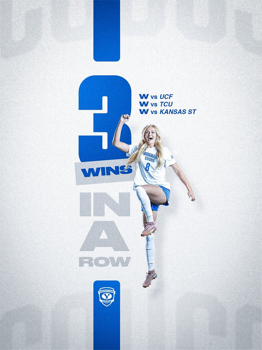 byusoccer_w's tweet photo. THREE IN A ROW👊 https://t.co/lZSykHIcNg