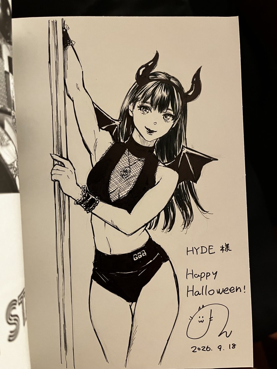HydeOfficial_'s tweet photo. サキュパスもお似合いややのちゃん☆
もうすぐハロウィン♪

#HYDE
#NON
#漫画ポールスター
#POLESTAR
#もうすぐハロウィン https://t.co/I8R0pJc8n8