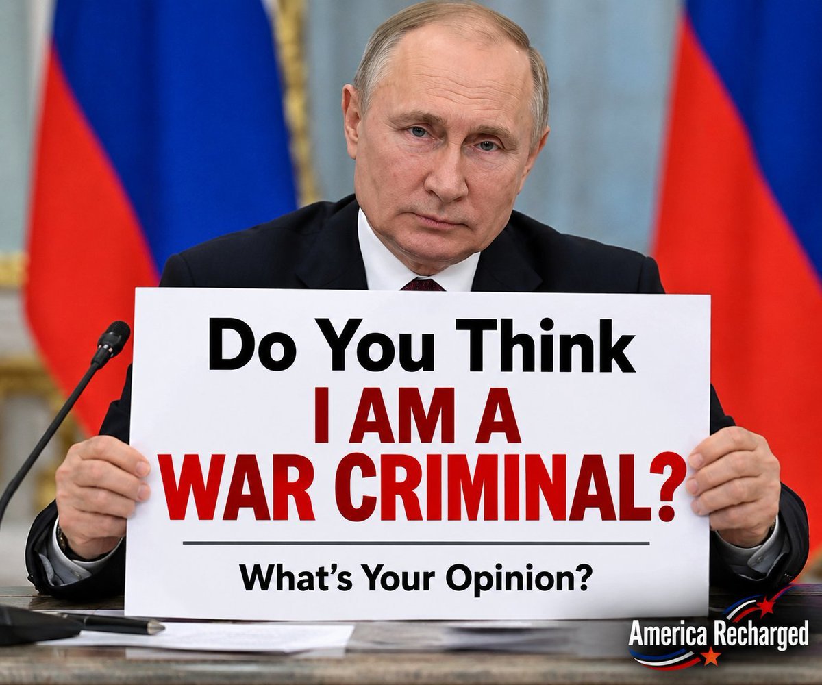 TravelDestiny10's tweet photo. Do you consider Vladimir Putin a war criminal?

A) Yes 🔴
B) No 🟢 https://t.co/42lPAAmmVK