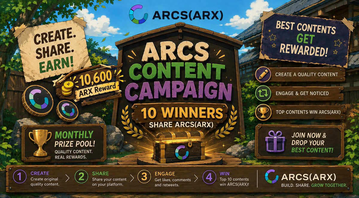 ARCS_HQ's tweet photo. 📌 ARCS EDUCATIONAL CONTENT CAMPAIGN — Quality First Initiative

👉 10 Creators will share up to 10,600 $ARX 💰💰

Create valuable quality educational content that helps onboard new users, explain the #ARCS Ecosystem Operations, and strengthen understanding of the ecosystem.

✍️ WHAT TO CREATE

Create high-quality, original educational content including:
🔸 Threads
🔸 Tutorials
🔸 Infographics
🔸 Videos
🔸 Explainer posts
🔸 ARCS(ARX) Market/Chart analysis
🔸 ARCS RWA Operations, and so on.

Content should focus on ARCS ecosystem (Infrastructure, Utility, ARCS Tokenized RWA, ARCS PRIME POOL, etc.)

📌 QUALITY GUIDELINES

✅ Accuracy and relevance to ARCS/PrimePool
✅ Originality and educational value
✅ Thoughtful Creativity
✅ Educational and Informative
✅ Quality priority over quantity
✅ Community engagement and reach is a plus

✍️Note:
▪️There can be up to 10 winners, and only submissions that meet a minimum quality standard will be eligible
▪️The ARCS team reserves the right to select “No Winner” if submissions do not meet quality standards
▪️Low-effort, repetitive, copied, or spam content will be disqualified.

📣 HOW TO PARTICIPATE

1️⃣ Post your content publicly on:
X, LinkedIn, Youtube, Medium, Reddit, Tiktok, or other social platforms
2️⃣ Include:
#ARCS #ARX
3️⃣ Follow:
@ARCS_HQ on X
https://t.co/mxRFabR3XM
(Turn on 🔔 notifications to stay updated)
4️⃣ Like & repost the campaign post
5️⃣ Join the ARCS communities:
👉 https://t.co/0Tyv8q9vdI
👉 https://t.co/g2bAakbHDh

🗓 CAMPAIGN FORMAT

• Campaign will run monthly
• Submission deadline: Last day of the month at 23:59 UTC+1
• Reward is distribution the following week.

ARCS may periodically rotate formats, themes, or reward structures.

🏆 REWARDS

Selected creators will share the prize pool of 10,600 ARX.

🔸1st and 2nd: 2,000 $ARX each
🔸3rd and 4th: 1,500 $ARX each
🔸5th and 6th: 1,000 $ARX each
🔸7th and 8th: 500 $ARX each
🔸9th and 10th: 300 $ARX each

WP: https://t.co/7dEJd9RVBV

Submit your details:
https://t.co/3W10h9NjIA