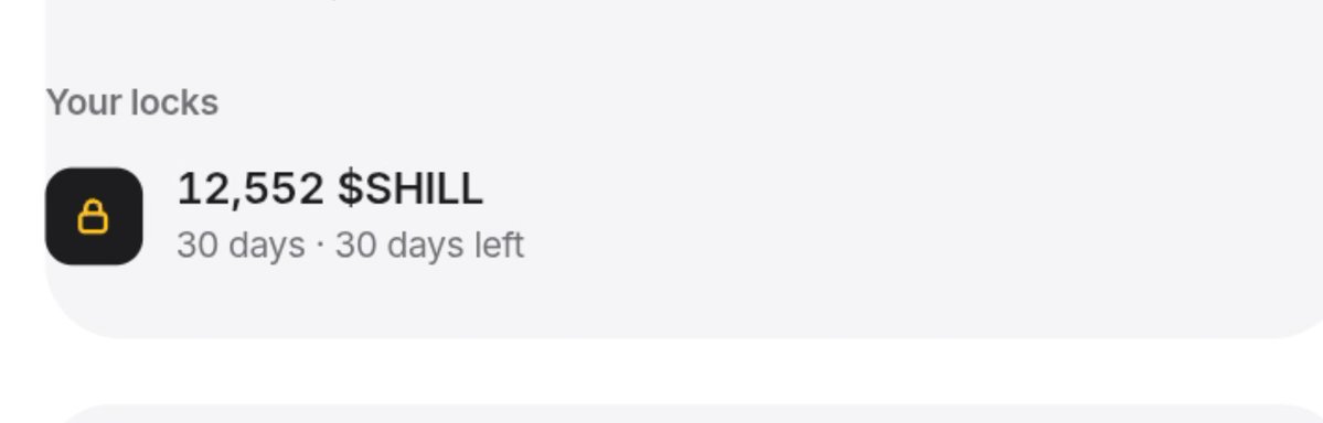 BlockInsight_Ai's tweet photo. Just locked 12,552 $SHILL for 30 days! Ready to maximize the next boost and rewards . 
@shillmoneyrh https://t.co/D3jQi7eetp