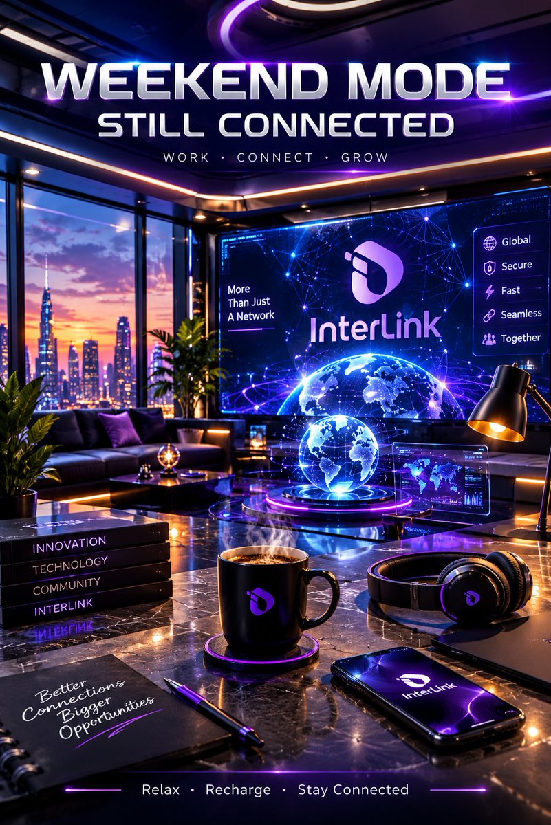 muhammadas1894's tweet photo. WEEKEND MODE, STILL CONNECTED — INTERLINK BRINGS PEOPLE, TECHNOLOGY, INNOVATION, AND DIGITAL OPPORTUNITIES TOGETHER, CREATING A SMARTER, FASTER, SECURE, AND MORE CONNECTED FUTURE FOR EVERYONE.

#Interlink #ITL #InterlinkNetwork #InterlinkCommunity #Web3 #Blockchain #Technology https://t.co/ZOJy2DQX6i