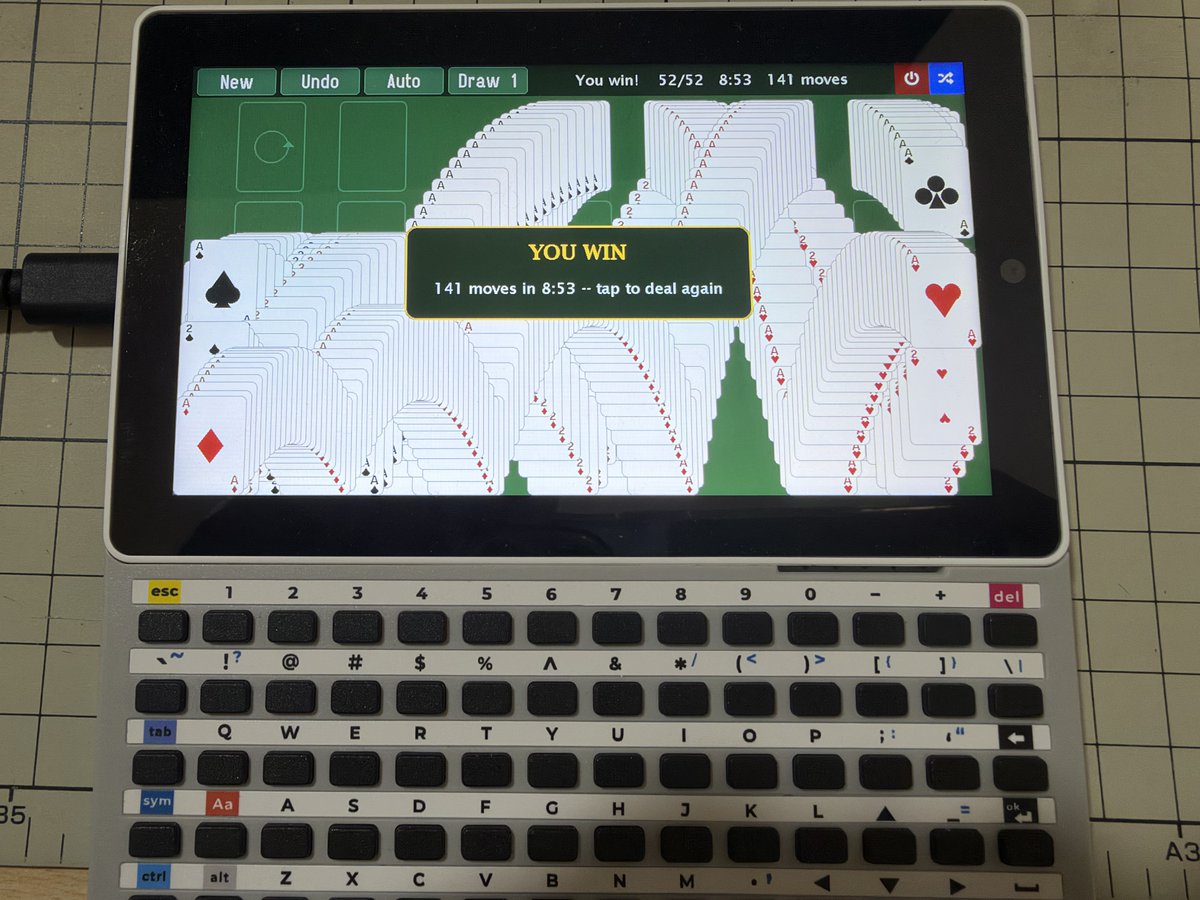 halasun's tweet photo. 暇つぶし用にソリティア #Tab5 #tulipcc #micropython https://t.co/GI3EUZAWO9