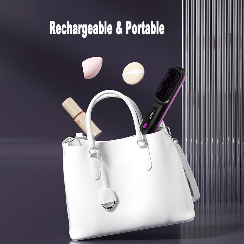 Bechospeed's tweet photo. 2 In 1 Straight Hair Comb Wireless Hair Straightener Brush Hair Fast Heating Portable Hot Curler USB Charging https://t.co/jiy1aTJaxW