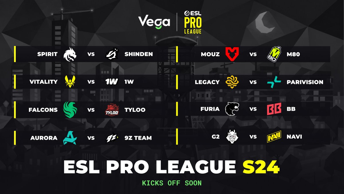 vegabet's tweet photo. ESL Pro League starts today.

Who are you picking?

#ESLProLeague #CS2 https://t.co/c6AH2LpTPk