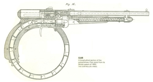 Stella_Hoshii's tweet photo. Today's random—useless—gun fact:
Doorman's gun actually exists.
It's an extended mag variant of the Clair automatic pistol. https://t.co/u0P3v1F9fv