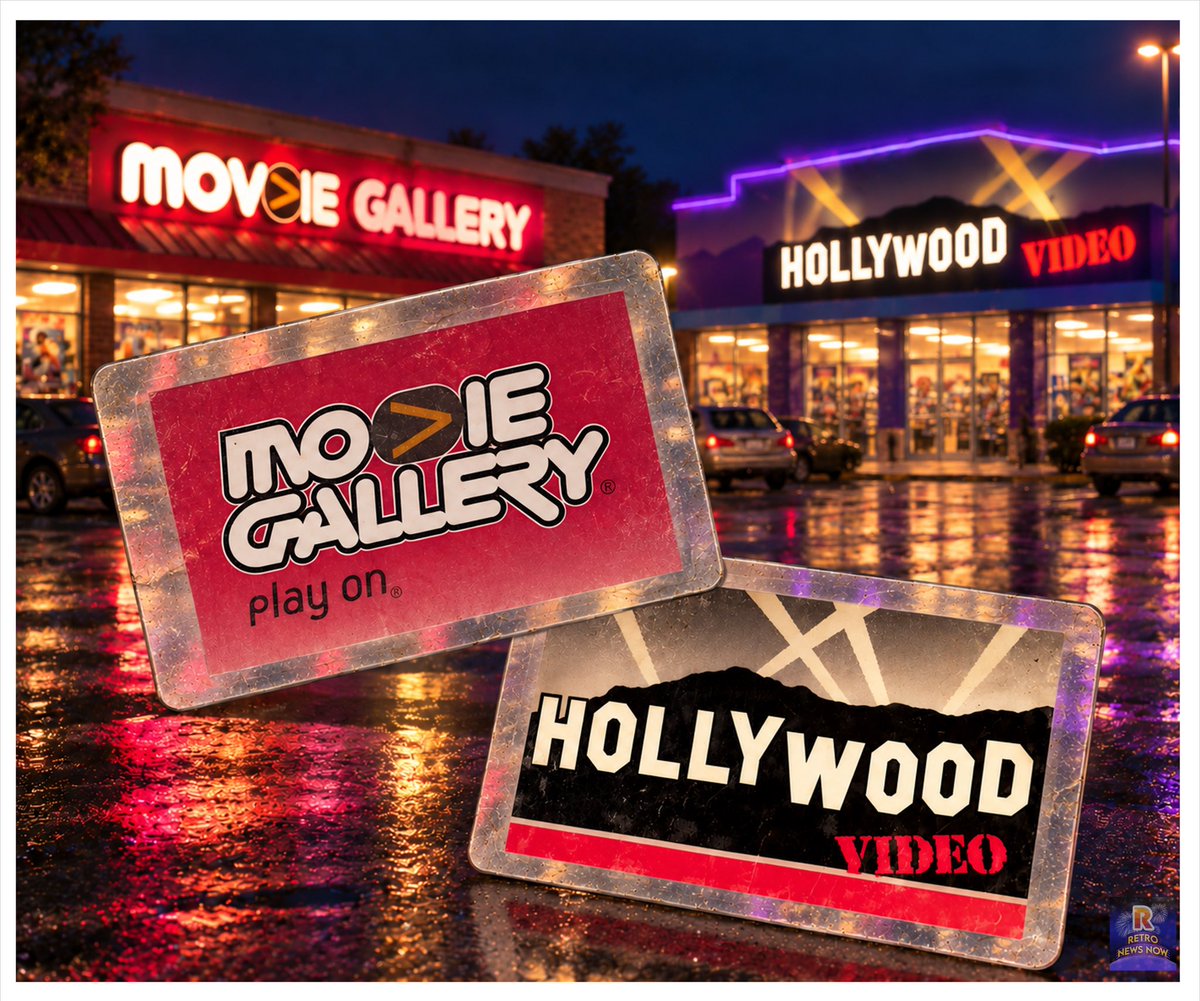 RetroNewsNow's tweet photo. When the video store was part of the weekend routine… 🍿📼

Was Movie Gallery or Hollywood Video one of your go-to spots? https://t.co/1CmOnLzJDI