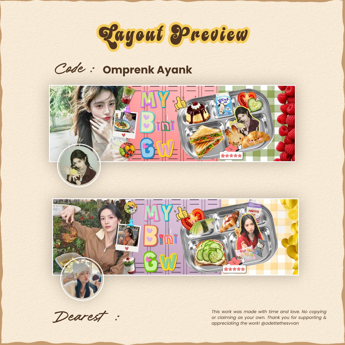 odettethesvvan's tweet photo. hewlloo jie here!

tolong ospekin layout jametku ini gusyyy 😳 kalo ada yg gak nyaman let me know ya feel free to gedor my DM 😉

segala bentuk support &amp; interaksi aku sangat hargai 🤍 #zonauang https://t.co/hFu7yecRhV
