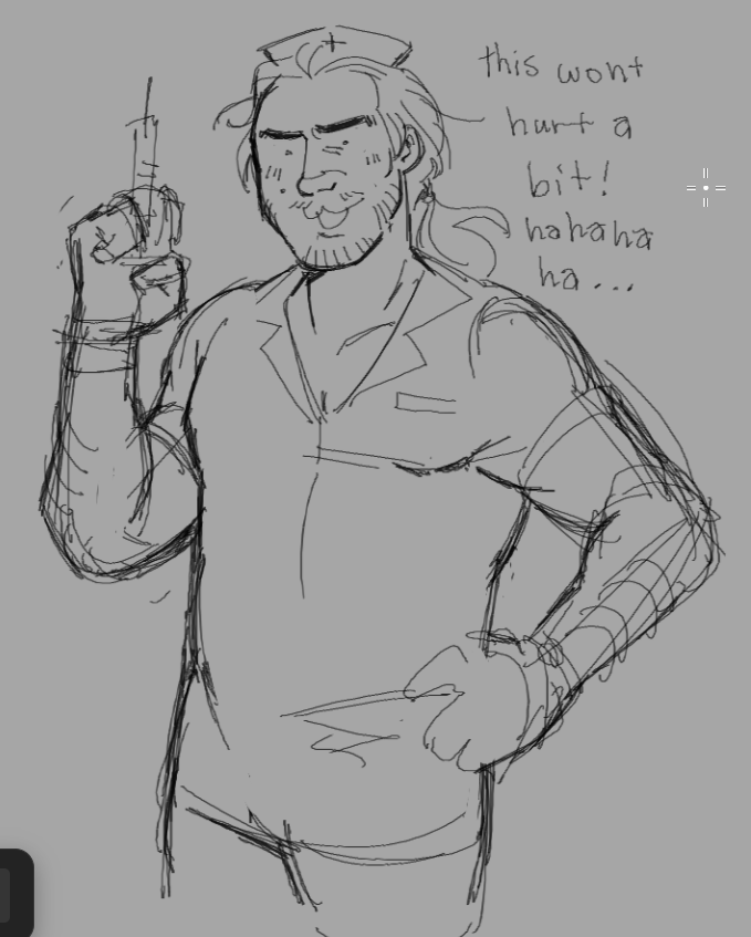 rrookeries's tweet photo. nurse chris pontius doodle before i properly draw her tomorrow. will probably deleteee.... https://t.co/Q2FlfVp6LC