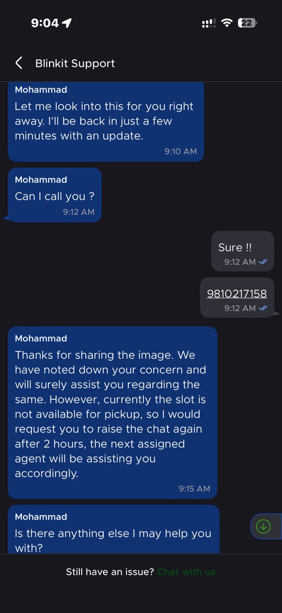 FromSuvayu's tweet photo. @letsblinkit @blinkitcares I need help with a return issue. The item was within the return window when I first contacted Customer Care. However, due to a system glitch, they were unable to create the return request and asked me to try again later. https://t.co/wbsUON9fXf