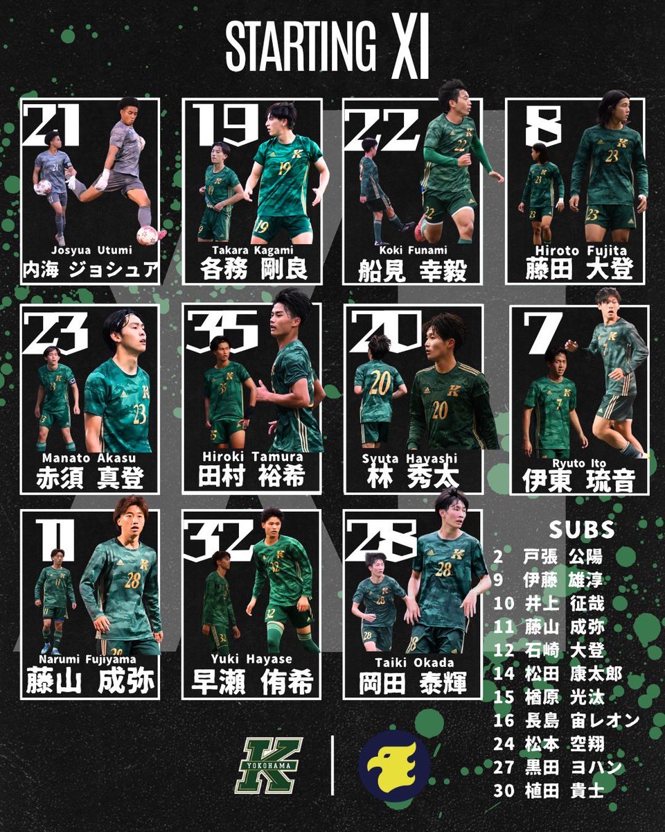 kgufootball's tweet photo. 【スターティングイレブン発表🔥】
⚽️ インディペンデンスリーグ2026【関東】1部Aブロック
🕒10月3日(土)13:00k.o.
🆚慶應義塾大学
🏟️慶應義塾大学下田サッカーグラウンド
応援よろしくお願いします!
#関東学院大学
#kgu
#NewStandard https://t.co/utWkBvjx6p