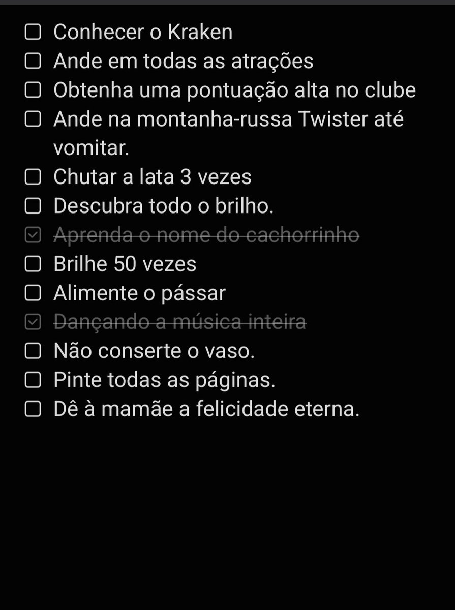 Mary82932924's tweet photo. Tava olhando as notas do meu celular e vi isso até me lembrar que é uma lista das missões que eu não cumpri em Little Misfortune fiquei um bom tempo pensando "que porra é essa?" https://t.co/NzWRFcGIbh