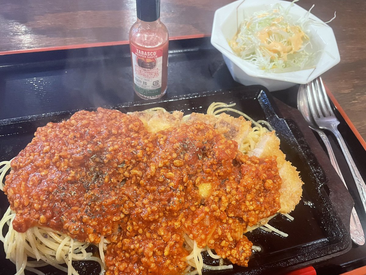 nef9165's tweet photo. カツスパ🍝ボリューミー https://t.co/4NFGgyzDGm