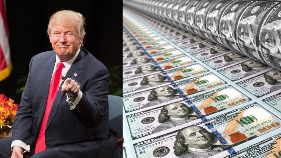 cryptorover's tweet photo. BREAKING: 🇺🇸 President Trump now says the $5,000 “Trump Dividend” would go to EVERY U.S. citizen if Republicans win the midterms.

With ~316M citizens, that could total ~$1.58 TRILLION.

The crypto market will go parabolic! https://t.co/nltTEnqOaR