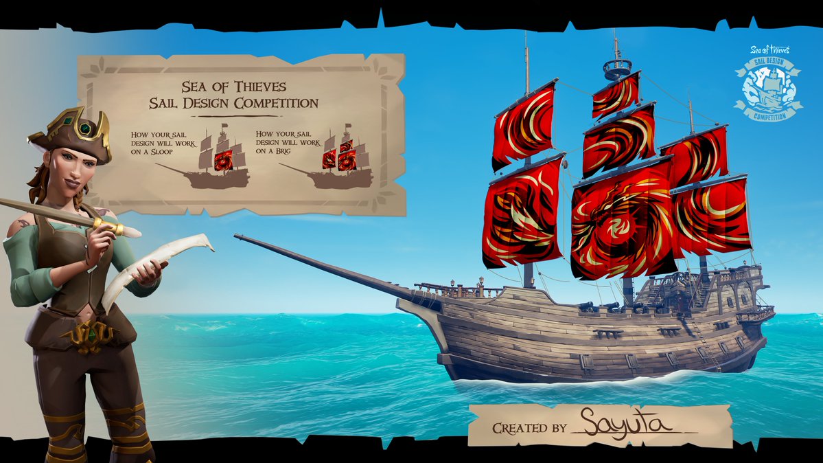 SayutaLyn's tweet photo. I like dragons
Here's Soaring Dragon Sails :)
#SoTSailDesignComp @SeaOfThieves
#SeaOfThieves https://t.co/wY0vSKIpFE