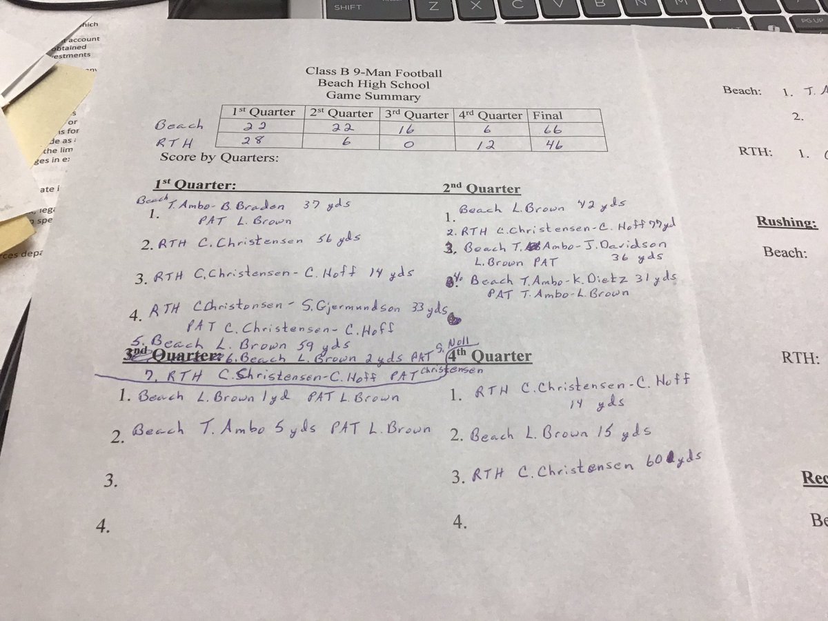 ZierMike's tweet photo. Hahaha look at this stat sheet. Mr. Christensen you sir are a bonafide star. Tip of the hat from Coach Zier. However we rushed for over 500 yards, Sweet baby Jesus… #BucPride https://t.co/LoSClGTBKj