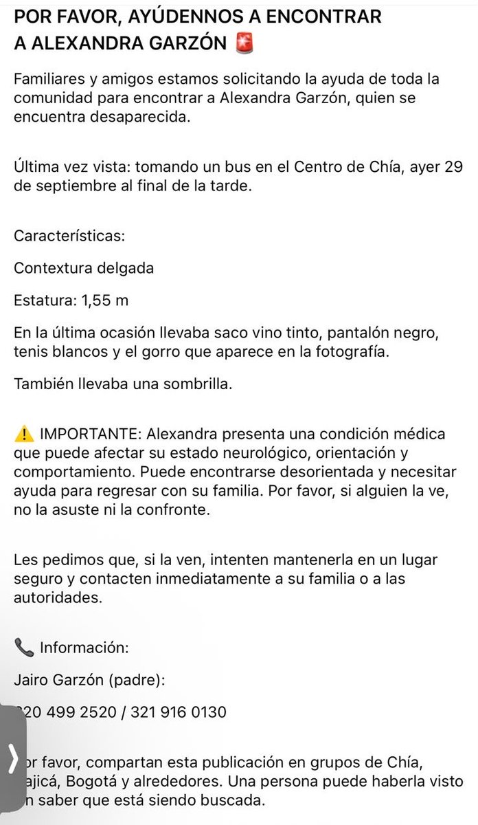 sarag12's tweet photo. @FiscaliaCol  @PoliciaColombia
 @DefensoriaCol @MinInterior @mindefensa @equidad_mujer https://t.co/ccV3CWgFsq