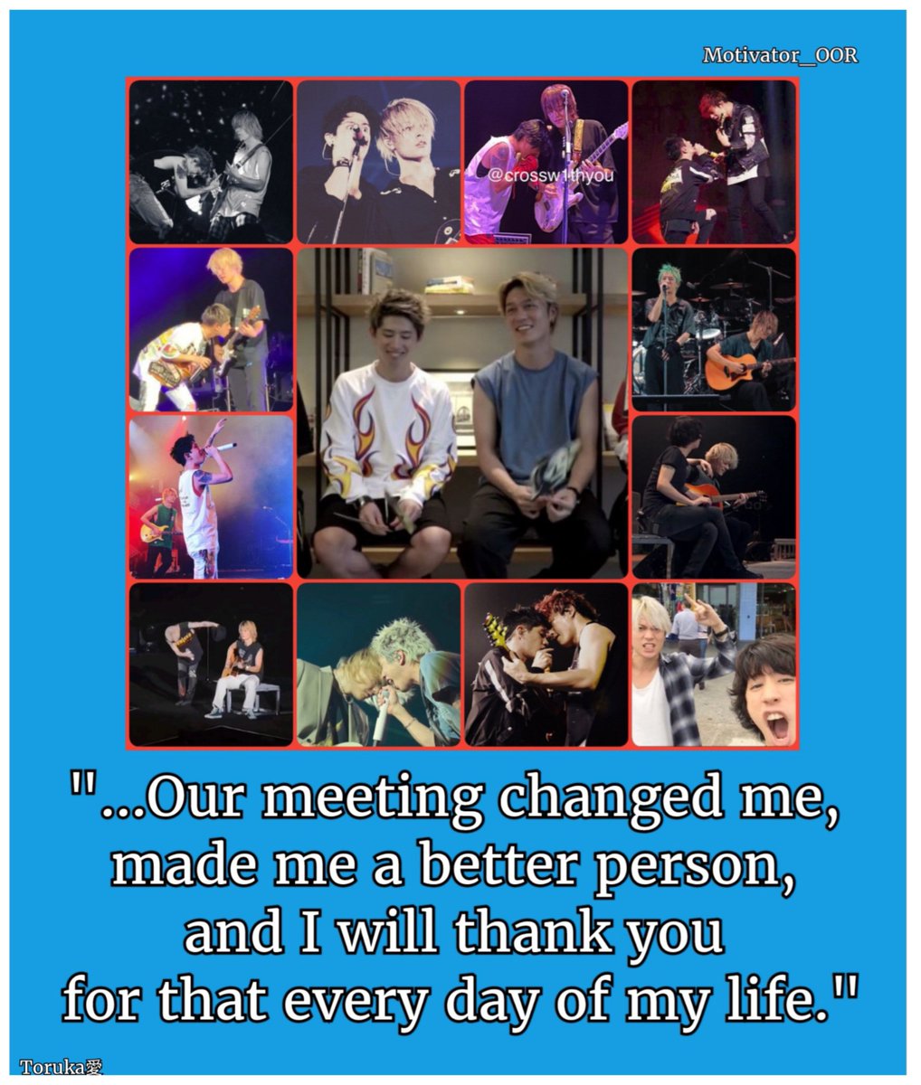 MotivatorOOR's tweet photo. #oneokrock #Motivators_OOR #Taka #Toru #ToruKa 💕💕💕
Quote from book "The Notebook" by Nicholas Sparks. https://t.co/x6PhzvjDKf