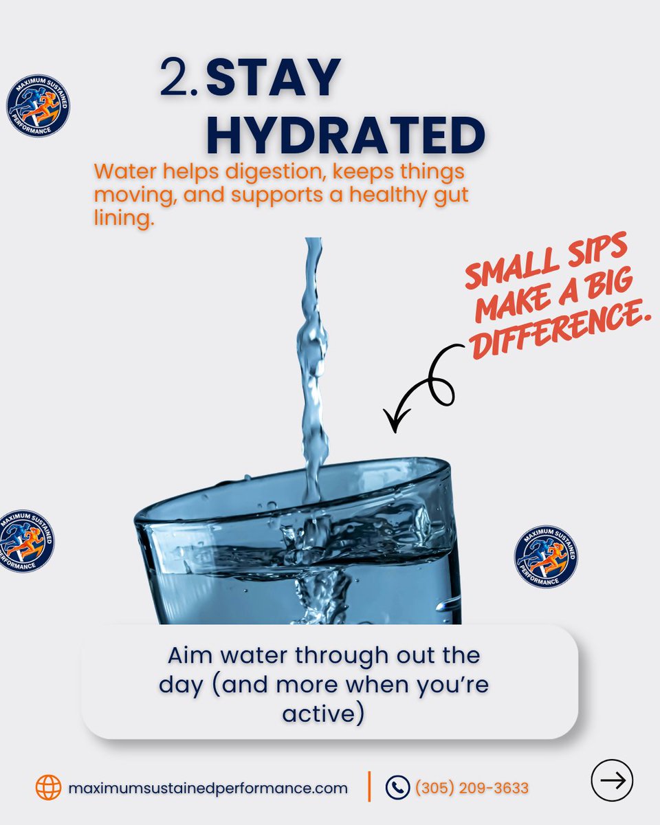 MaximumSus49793's tweet photo. Your gut deserves some love too! 🧡 Small habits make a big difference. Swipe for 5 simple gut health tips! 👉

💪 Start your wellness journey with Maximum Sustained Performance!

📞 (305) 209-3633 🌐 https://t.co/5f7xgw3Nj1

#GutHealth #WellnessTips #MaximumSustainedPerformance https://t.co/U31p9Fu4b1
