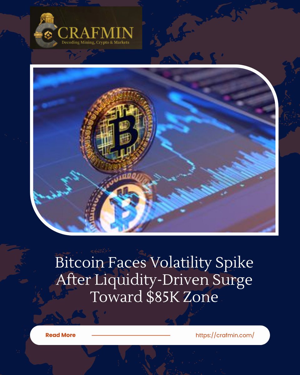 colitco's tweet photo. Could Bitcoin’s Liquidity Surge Trigger a Sudden $85K Move?
Bitcoin volatility is picking up as liquidity rises, keeping the market on alert around the closely watched $85K zone.
👉 Read More: https://t.co/QFeAyexEDQ
#Bitcoin #BTC #Crypto #BitcoinNews #CryptoMarket #Crafmin https://t.co/0jZiqGBxNC
