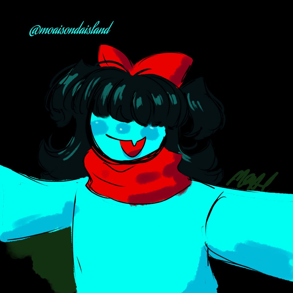 Rasvar_'s tweet photo. I was on my class as I asked my friend if she wanted to draw on my tablet! It ended up being a very impressive artwork, you can follow her on Instagram as "moaisondariland"

https://t.co/0VZTh1XZg6 https://t.co/zsGQWv5nIV