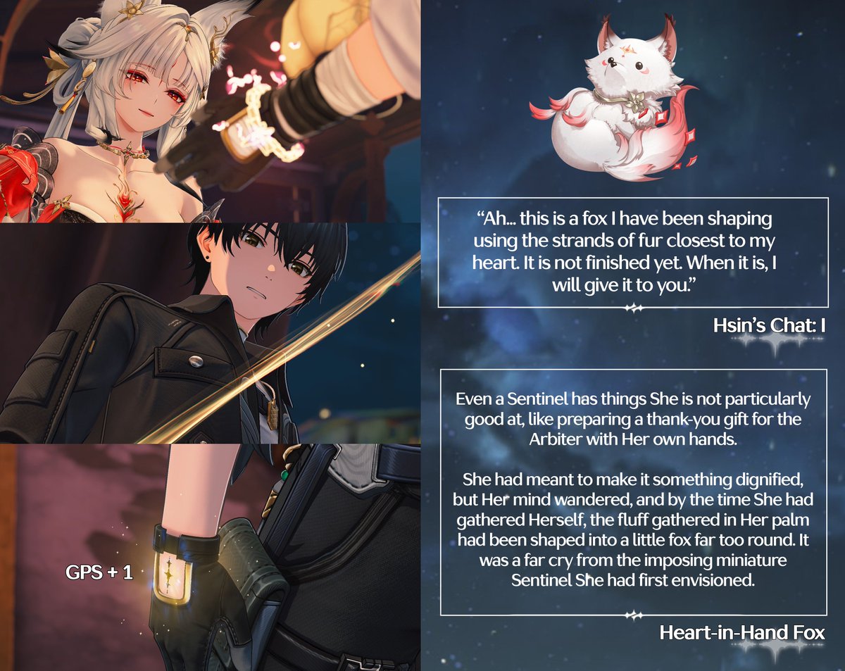 KagaOnda's tweet photo. The fox is too greedy. 😭
Hsin planted 2 GPS on Rover in a single update. A permanent one that bound to his being like Cartethyia and a fox doll that was made from her fur closest to her heart. Literally the top-2 yearner. https://t.co/96ZMaAj0B0