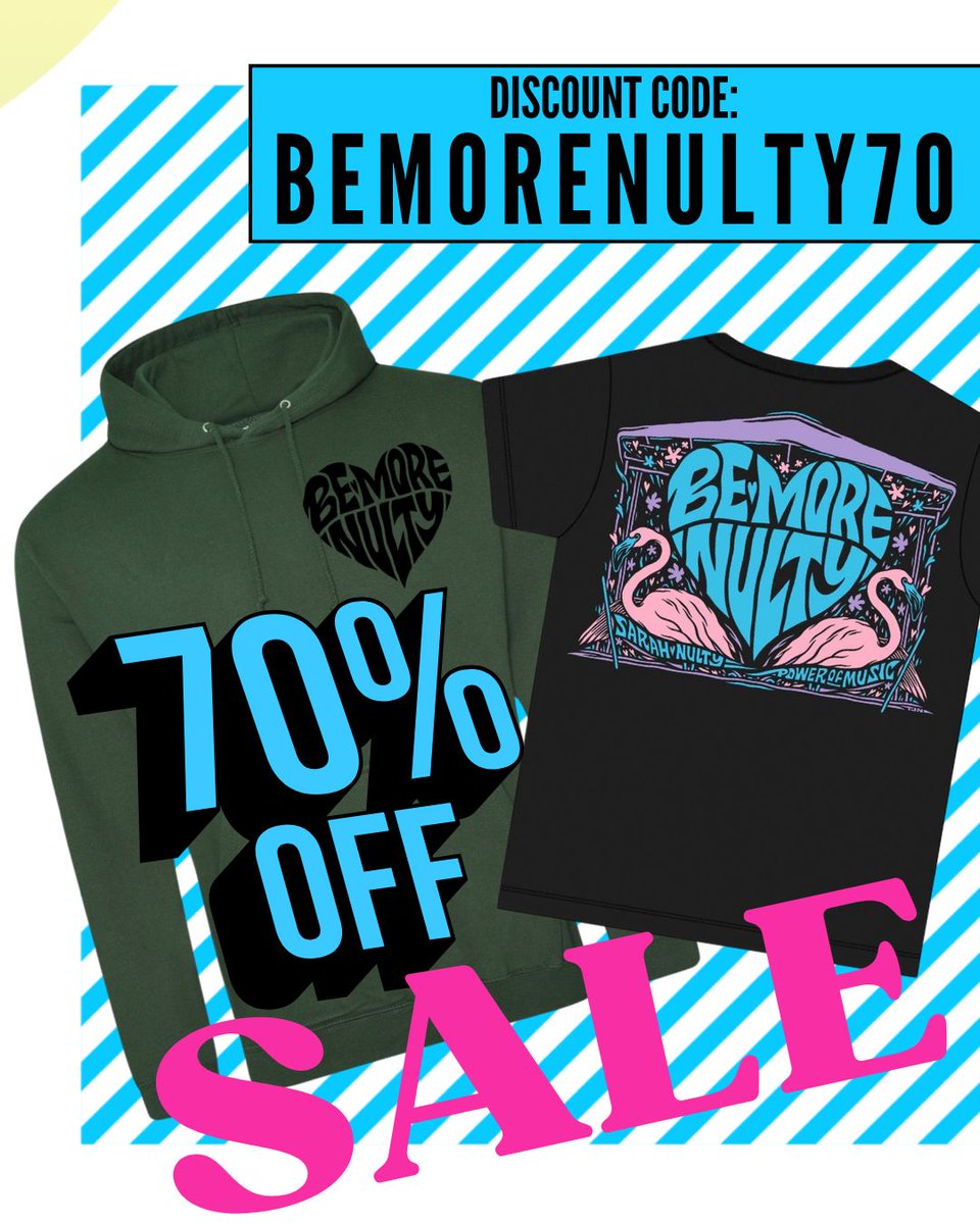 bemorenulty's tweet photo. 🍂 HUGE AUTUMN SALE 🍂 Enjoy a massive 70% off all #BEMORENULTY hoodies, T-shirts and bags!

Use discount code BEMORENULTY70 at checkout.

Hurry - offer ends on 31 October, or when stock runs out!

Excludes running T-shirts and vests.

#PowerOfMusic #CharityMerch @helpsheffield https://t.co/rbbQfRAOMV