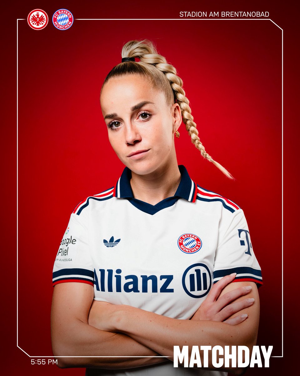 FCBfrauen's tweet photo. ๐ ๐ฎ๐๐ฐ๐ต๐ฑ๐ฎ๐ โช
Topspiel in Frankfurt! ๐ฅ
๐บ 17:55 Uhr, live in der ARD, bei Magenta Sport und DAZN https://t.co/1Jmg28zmHR