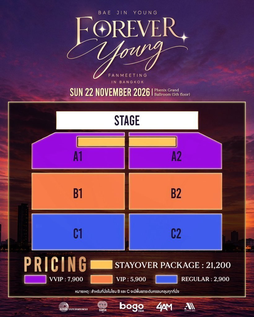 TcketMerchant's tweet photo. WTS | BAE JIN YOUNG “FOREVER Young” FANMEETING IN BANGKOK
📅 22 Nov 2026 | 5:00 PM
📍 Phenix Grand Ballroom, Bangkok
🎟️ A1 ×2 — THB 7,900 each
🎟️ B1 ×2 — THB 5,900 each
DM if interested. Serious buyers only. Interfans welcome.
#BAEJINYOUNG #BAEJINYOUNG_BKK #FOREVERYOUNG #WTS #LFB