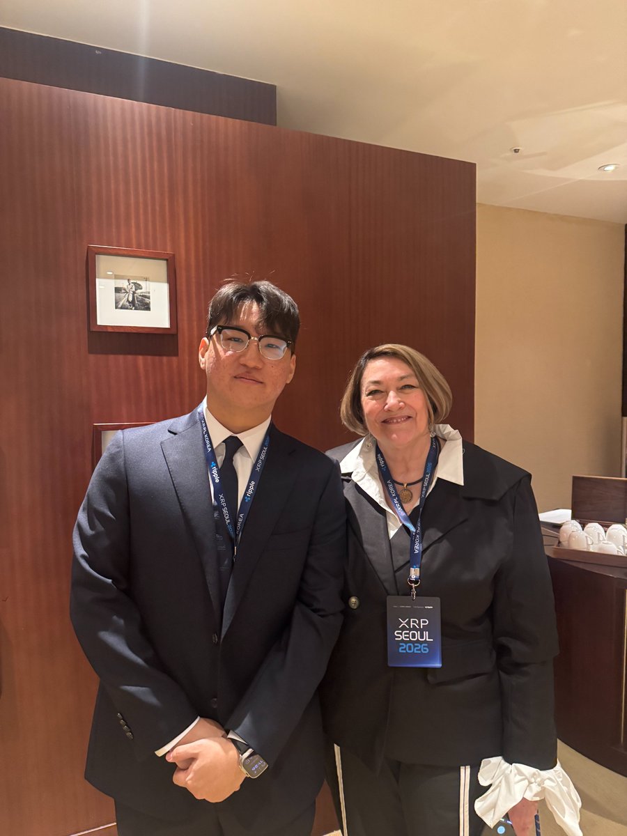 Kurtkim0403's tweet photo. So glad to meet @sentosumosaba at XRP SEOUL 2026 โ๏ธ
Bright spells in Seoul today.
#XRPSEOUL #Wellbian https://t.co/o6U2T6NbLn