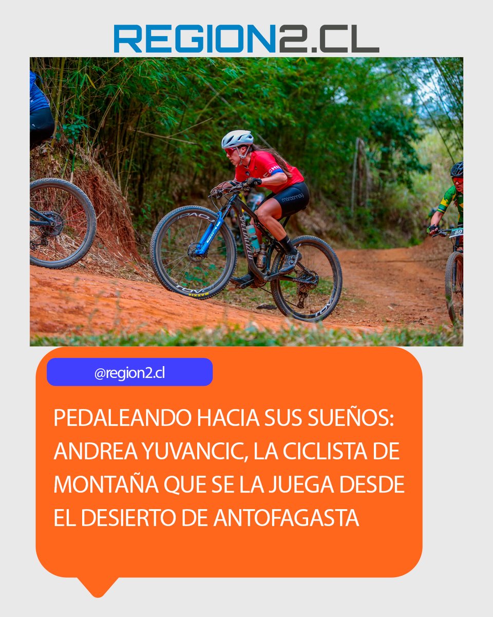 region2cl's tweet photo. Pedaleando hacia sus sueños: Andrea Yuvancic, la ciclista de montaña que se la juega desde el desierto de Antofagasta
➡️https://t.co/T9D491sIUY⬅️
#Antofagasta #Calama #Tocopilla #Taltal #Mejillones #Maríaelena #Baquedano #Sierragorda #Sanpedrodeatacama #Chile #FFMCS2026 https://t.co/ADA4puEVP2
