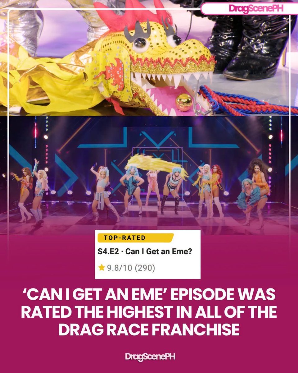 HedwigSnatchedt's tweet photo. As of this hour - 9.9!!! 

Highest in ALL franchises! 

#DragRacePhilippines we did it AGAIN! ❤️💙💛 

Philippines is #1 across *ALL* franchises!!! 🇵🇭🏳️‍🌈🏳️‍⚧️ Salamat po! #DragRacePH https://t.co/1lLxoKeuzF