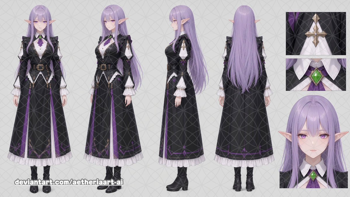 AetheriasAi's tweet photo. [ADOPTABLE] Open - Violet Mage Elf

#referencesheet #characterdesign #adoptable #animegirl https://t.co/xp25IHNwSP