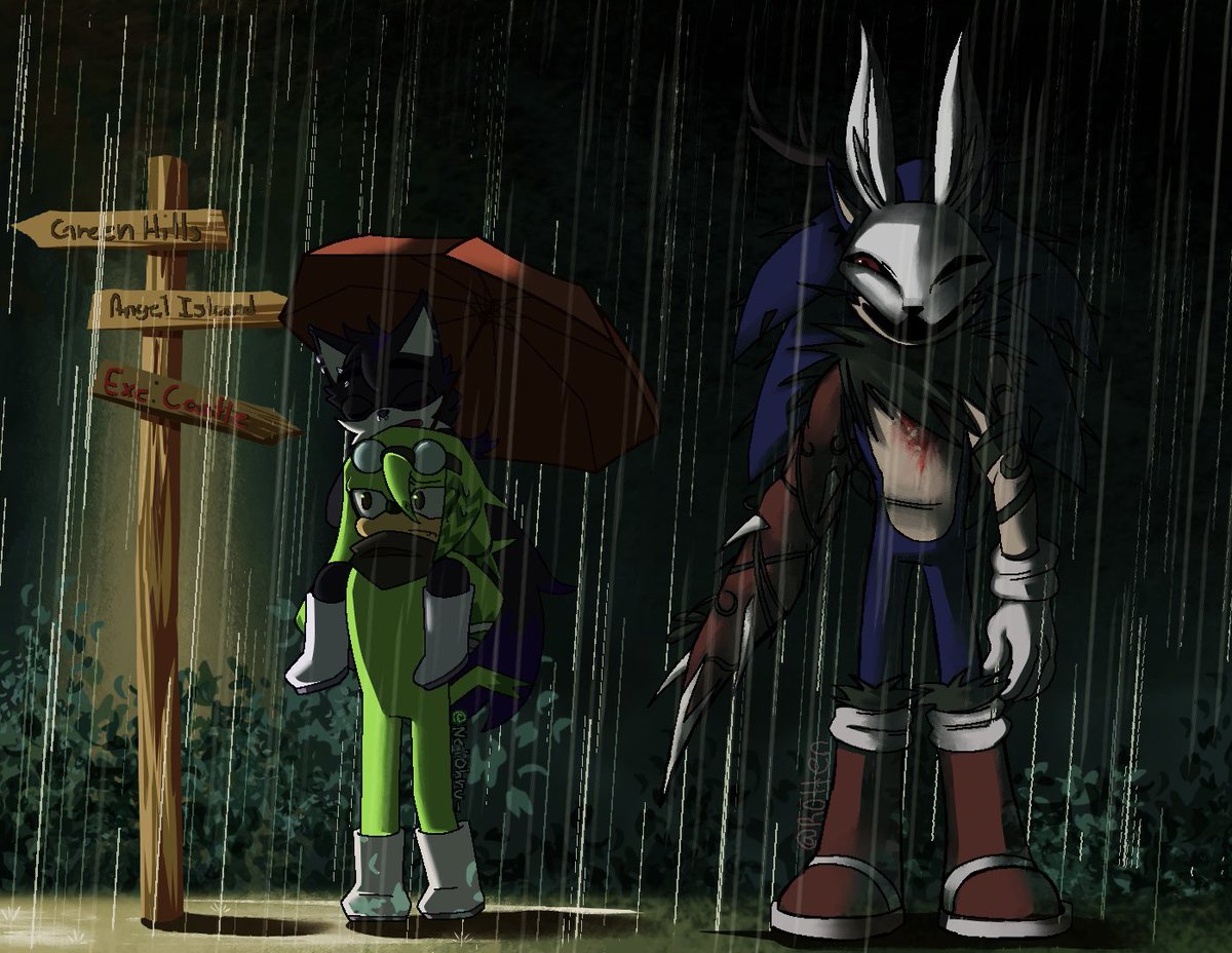 _Rott3n's tweet photo. DAY 2!! 🌧️ 

live, laugh, Kolossos hehehehe 

(Collab with @Netohru_ )

#outcomemories #sonicthehedgehog #sonictober2026 #KolossosSonic #Sonic #rain #art #drawing #digitalart #sonicsonas #totoro #originalcharacter #furry #kolossos https://t.co/eOnimHwljS