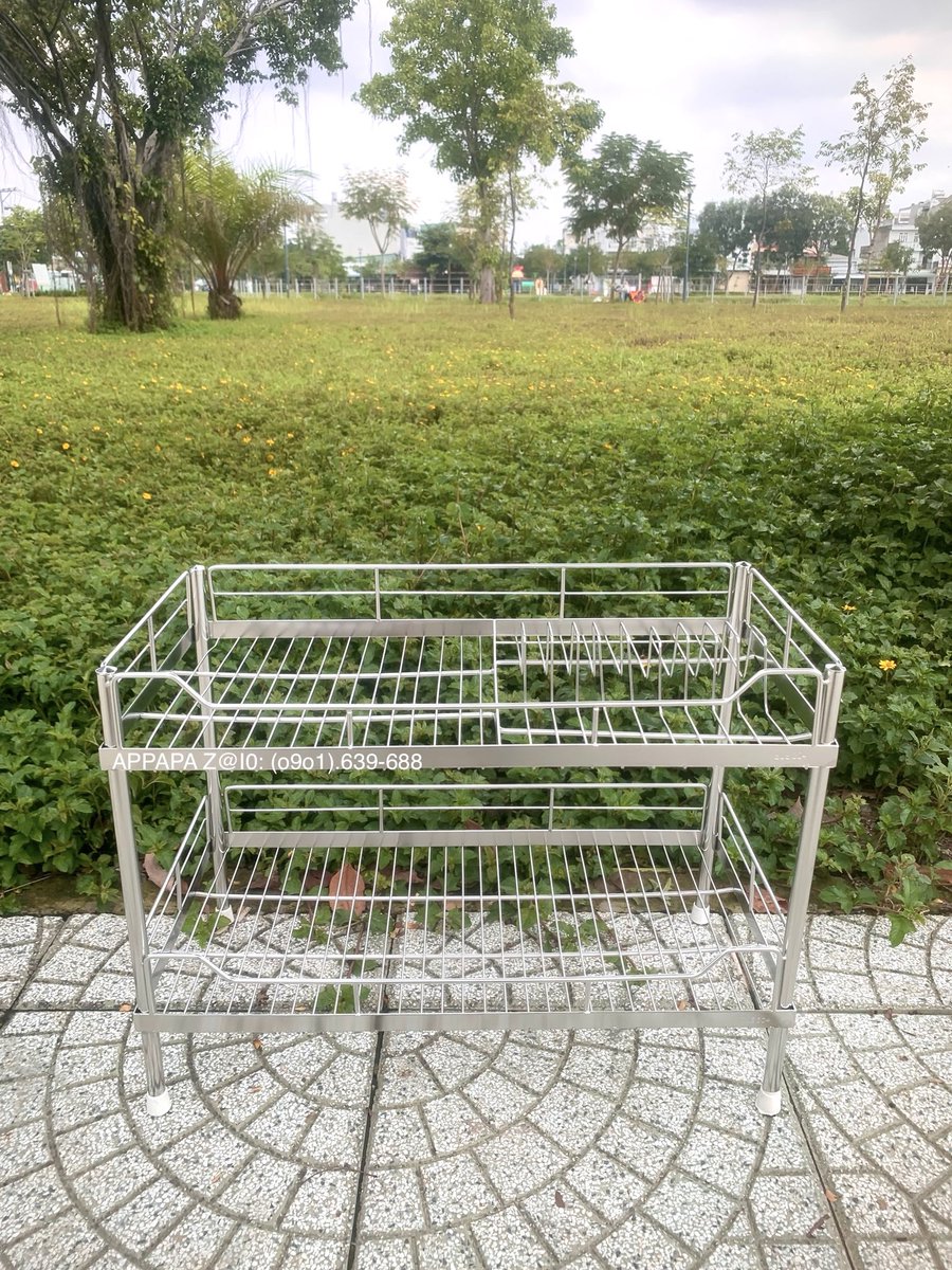VnAppapa's tweet photo. Kệ inox 304 Đứng 2 tầng Dài 50cm R30 C47cm Để ly chén bát đĩa trên bàn tủ bếp #appapa #keinox304 #kechenbat #ketubep https://t.co/QyhY9r56PT