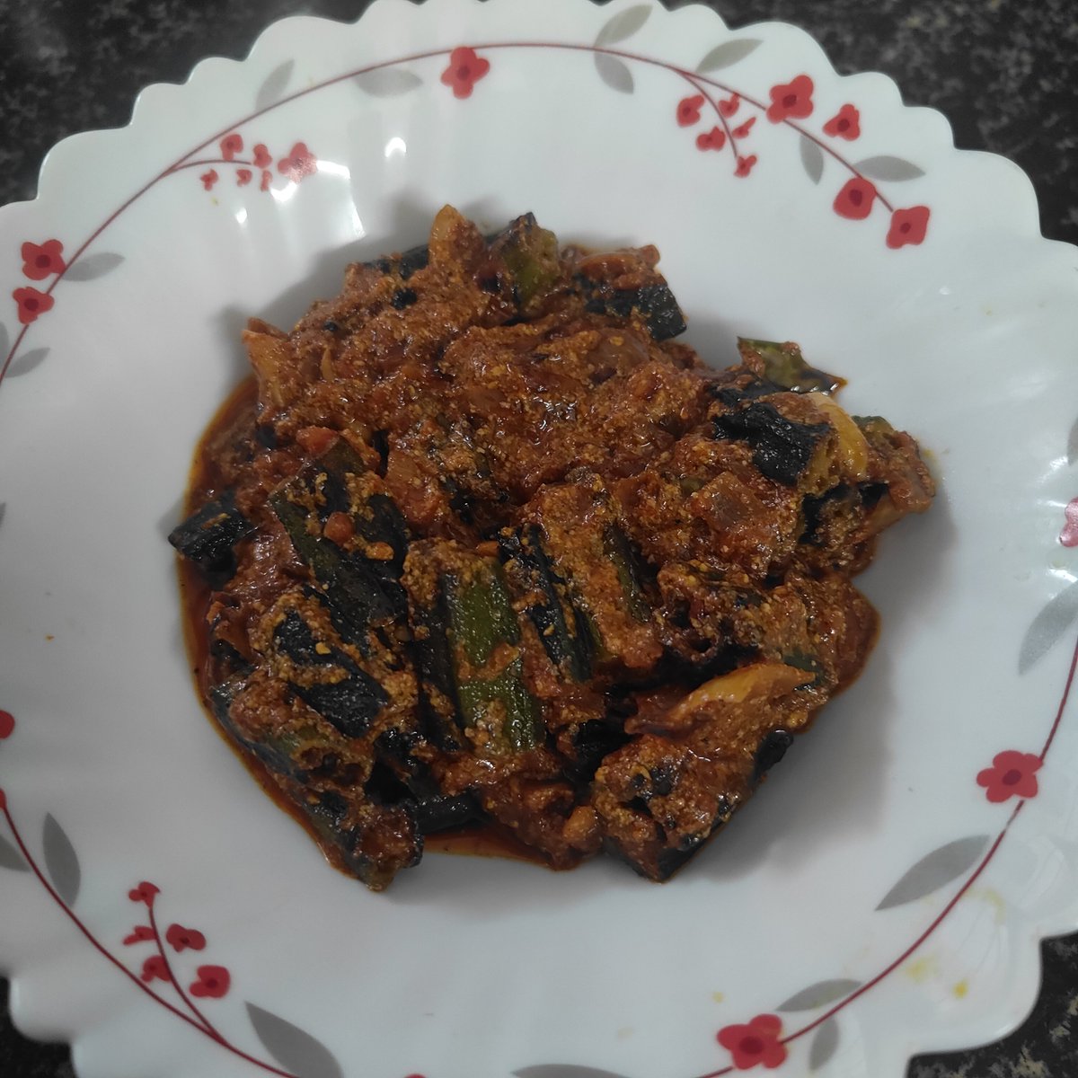 _ary__x__'s tweet photo. Masala Bhindi😋 https://t.co/VDkPz5gZzg