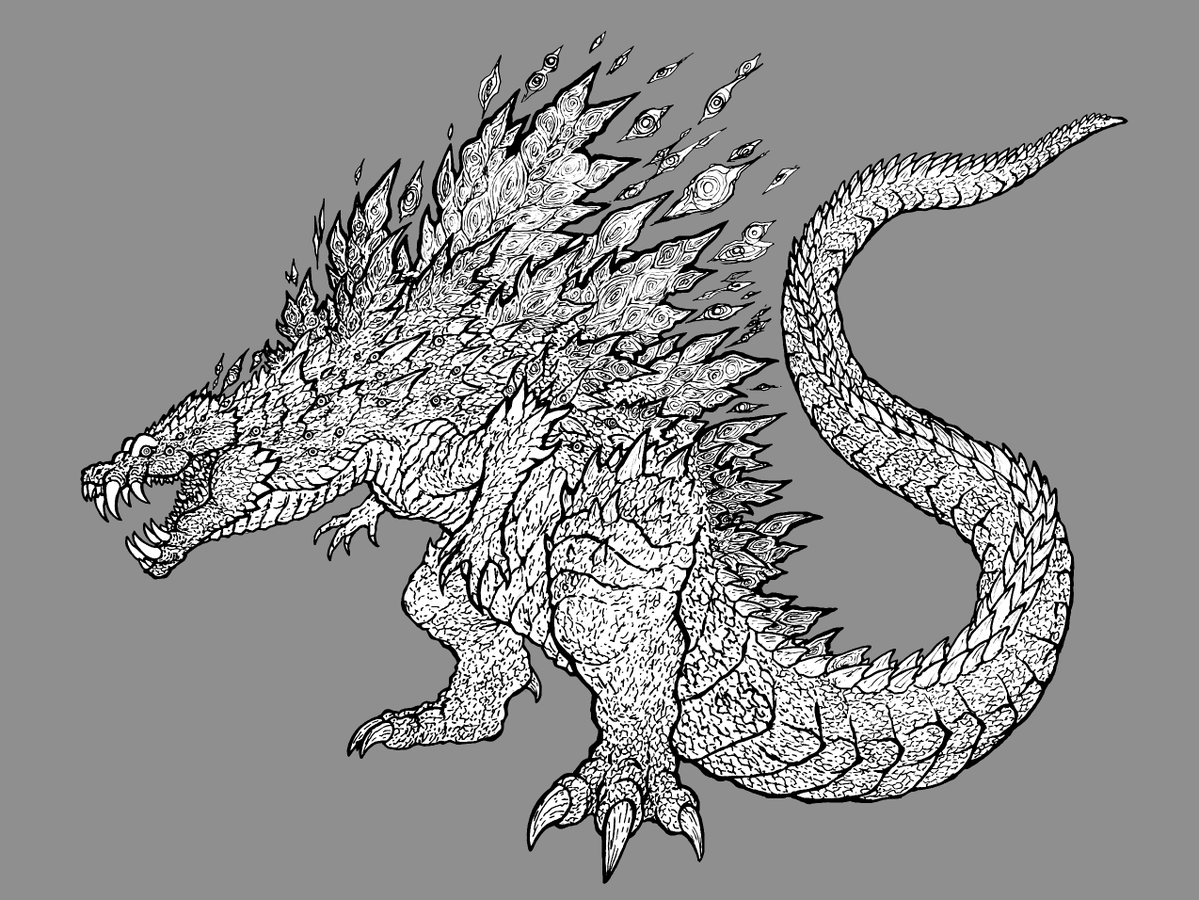 wycade's tweet photo. Singular Point Godzilla but more https://t.co/EBtVhVnGQL