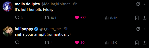 thechairfudge's tweet photo. @Meliagirlpitnet there are two types of twitter users
the ones with armpit fetishes
and
the ones with armpit fetishes https://t.co/d69dY02NUz