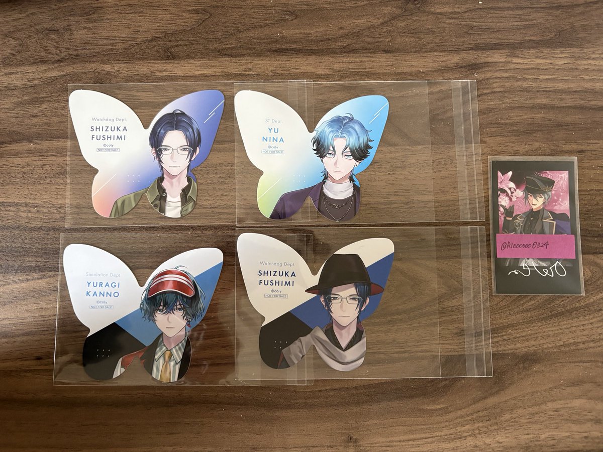 Rioooooo0324's tweet photo. 【交換】ブレマイ SSR 特典 蝶型 エポス

【特典】
譲：(前半)皇坂 樋宮 神谷、(後半)壱川、新名
求：(後半)在間、麻波

【蝶型】
譲：(前半)節見 新名、(後半)環野 節見
求：在間、麻波
※いずれもロック優先で探してます

都内手渡し優先、郵送も可能です。
お気軽にお声掛けください◎ https://t.co/j6gt6D3DtE