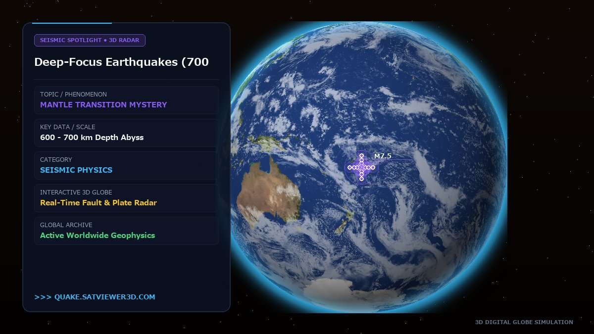 quakeviewer3d's tweet photo. Deep-Focus Quakes / 700 km 🕳️
How do rocks fracture under 200,000 atm where mantle rock flows like plastic? 🤔
💡 Trivia: Driven by olivine mineral crystal implosions inside sinking slabs.

Track live 3D globe (link in bio) 👆
#DeepFocus #Mantle #Seismology https://t.co/Q7X6aO3lIC
