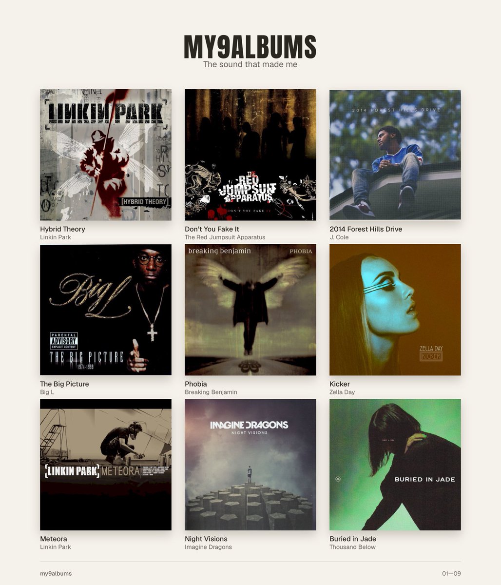 _Disloyal's tweet photo. 9 albums, no particular order. 

Damn near impossible to choose only 9. https://t.co/tEUokblZAS