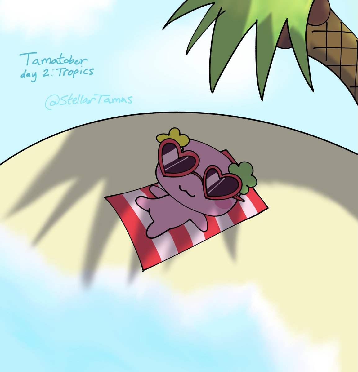 StellarTamas's tweet photo. TAMATOBER DAY 2. SO SO RUSHED AGAIN. FLOWETCHI WILL BE SWEPT OUT TO SEA, NEVER TO BE SEEN AGAIN 
(this is a joke ily flowertchi)
#tamatober #tamagotchi #flowertchi #furawatchi https://t.co/7RPm91Edvt
