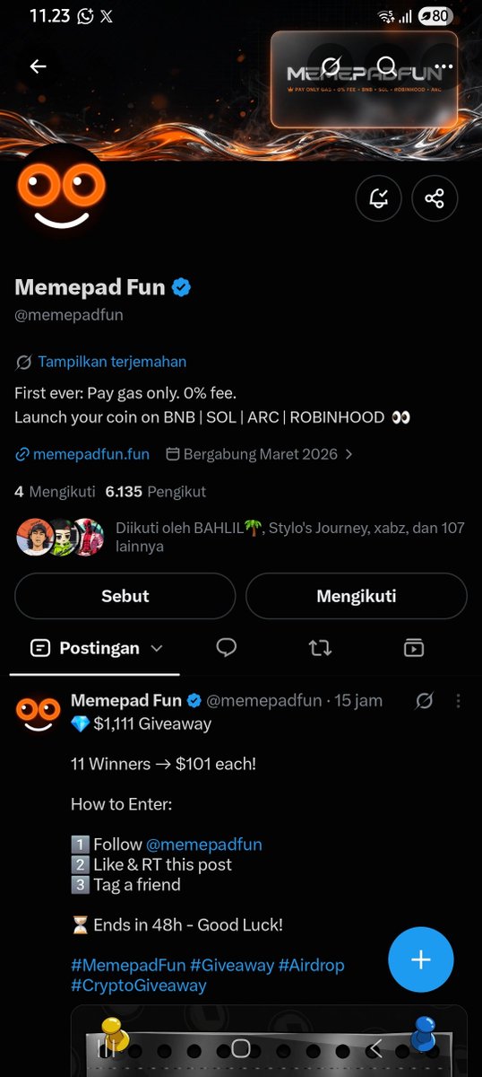 SolLuniaqwin's tweet photo. @memepadfun Done followed ✔️
@Moonelle_4
Thank you #MemepadFun #Giveaway #Airdrop https://t.co/9RKq1lz6YL