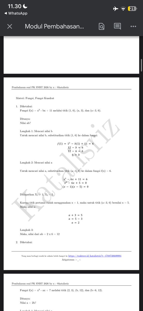 alsastudyy's tweet photo. [MODUL SOAL ASLI PK SNBT 2026]

🖇️ soal: https://t.co/fVnvkFwaMS
🖇️ jawaban: https://t.co/LpimP6L16d

🔎 more info: https://t.co/beBngBHa1m https://t.co/D5VMSHS20A