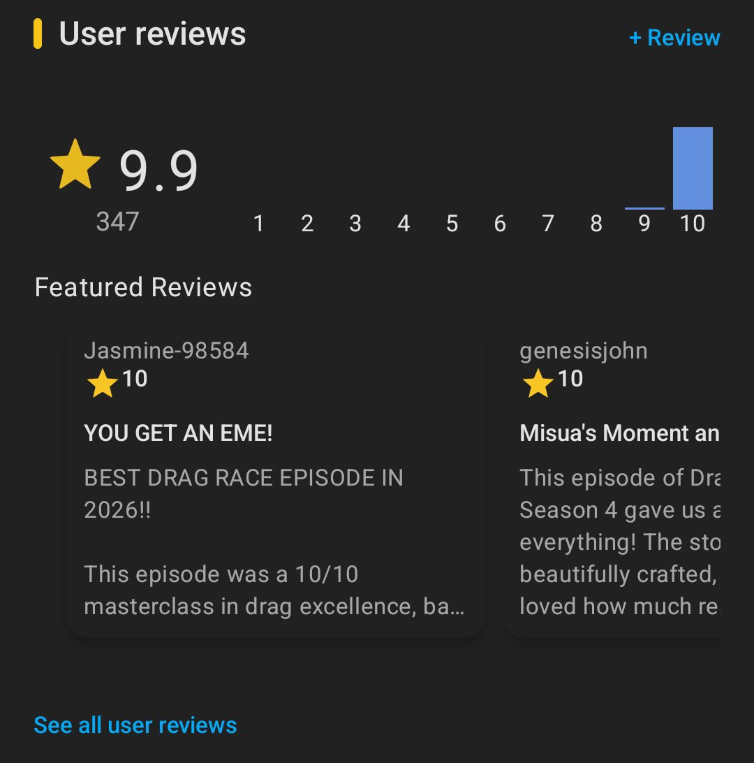 iamarrahcolby's tweet photo. 🚨 RATING UPDATE: 9.9 IN JUST 17 HOURS?! 😭🔥
17 hours and 26 minutes since it dropped, and we’re already at 9.9?! Grabe. 😭🇵🇭
At this point, DRPH really said best franchise, best episode in the entire Drag Race universe. 👑✨
#DragRacePH https://t.co/C6km5bnstH