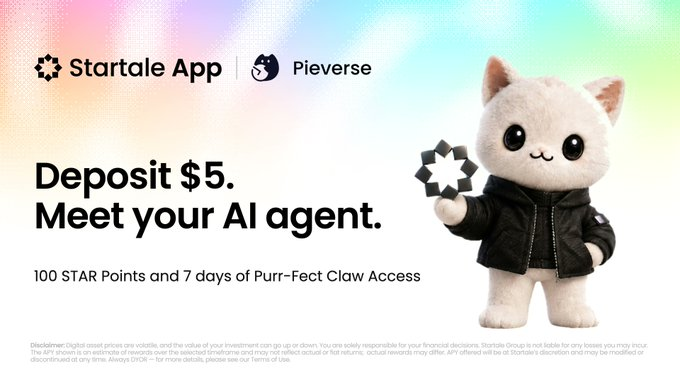 Cryptosutra_'s tweet photo. 🐾 Startale App × Purr-Fect Claw AI - 100 STAR Points

How to enter 👇🏻
https://t.co/c7YTkB3NiM
🔶 Fund $5 in your account
🔶 Deposit $5 into an Earn or LP Vault for 5 days
🎁 Rewards: 100 STAR Points + 7 days Purr-Fect Claw AI access

⏱️Campaign: Oct 2–10

Keep accumulating those STAR Points 👀